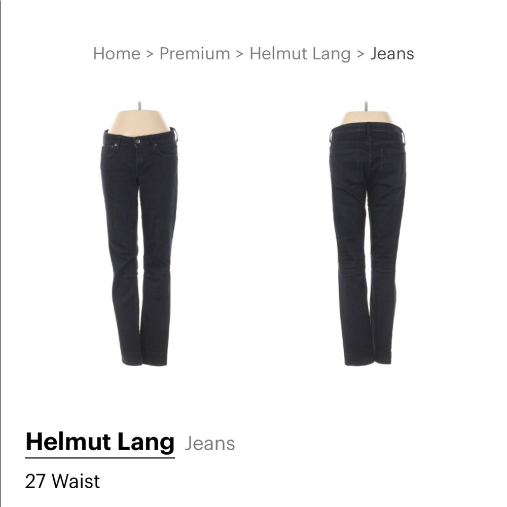 HELMUT LANG LOW RISE SKINNY WOMENS JEANS